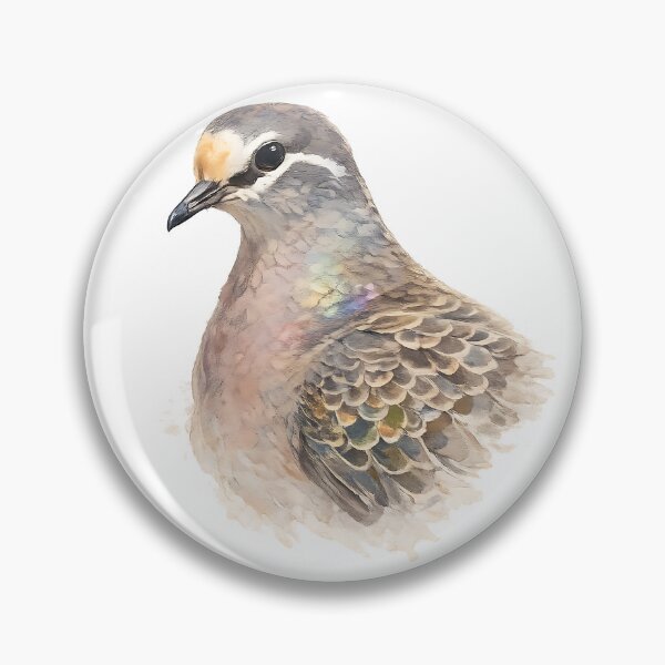 Item preview, Common Bronzewing Portrait Watercolour designed and sold by Jaruart.
