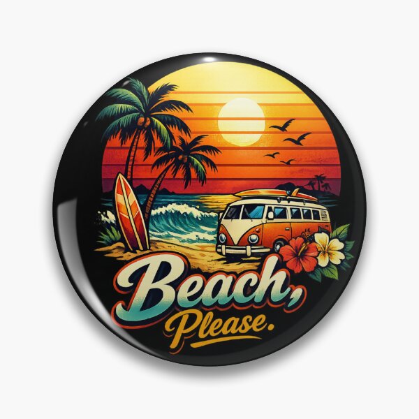 Item preview, Beach, Please. Retro Summer Sunset Funny Beach Vacation Design designed and sold by Ladys-Gents.