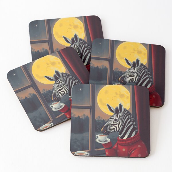 Item preview, Zebra Cozy Tea Night designed and sold by ArtisticWild.