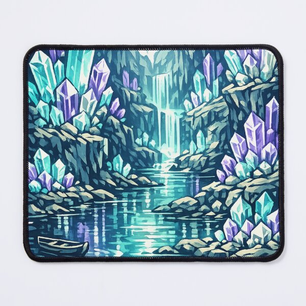 Item preview, Crystal Cave Underground Cathedral - Fantasy Landscape designed and sold by irfanshikh.