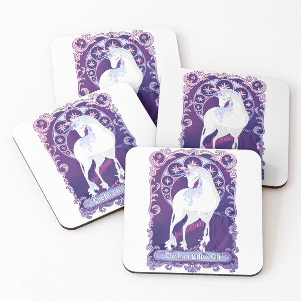 Item preview, The Last Unicorn - Art Nouveau - Purple Frame designed and sold by nubedetormenta.