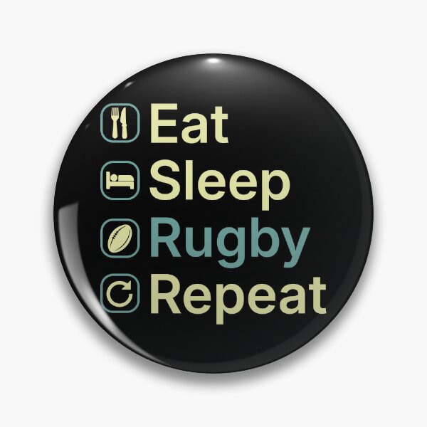 Item preview, Eat Sleep Rugby Repeat Funny Rugby Player Gift designed and sold by clickbongski.