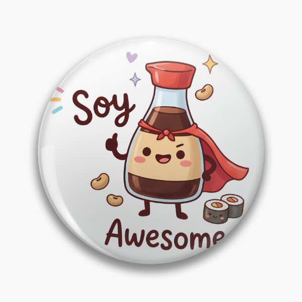 Item preview, Soy Awesome Kawaii Soy Sauce punny sticker designed and sold by RGB-crayon.