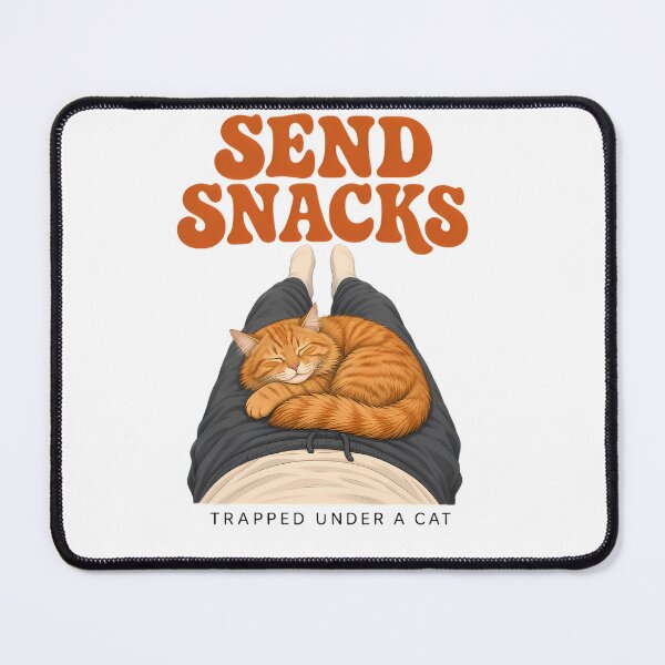Item preview, Send Snacks Trapped Under A Cat - Funny Orange Tabby Design designed and sold by Midnight Ink Studio.
