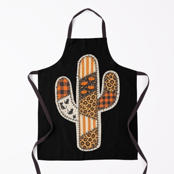 Item preview, Halloween Patchwork Cactus - Spooky Southwest Quilt Art designed and sold by SpookyShadesLab.