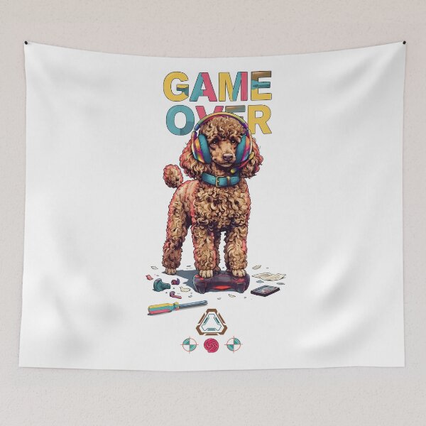 Item preview, ? Game Over — Poodle Edition designed and sold by m-yoga-store.