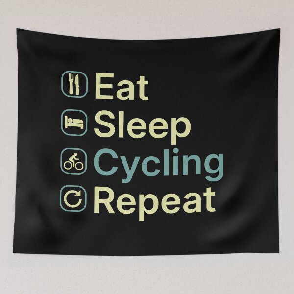 Item preview, Eat Sleep Cycling Repeat Funny Cyclist Gift designed and sold by clickbongski.