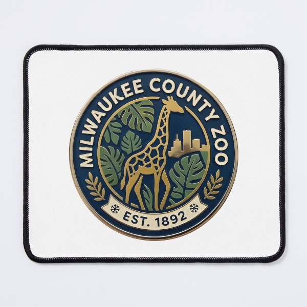Item preview, Milwaukee County Zoo Wisconsin Modern Geometric Typographic Emblem designed and sold by Zayn Studio.