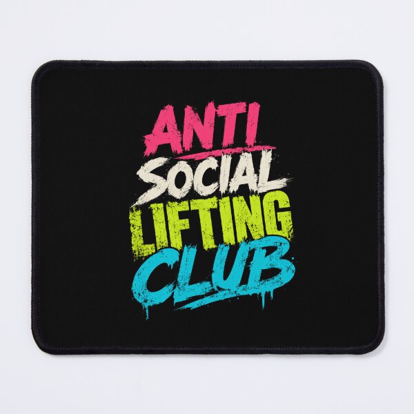 Item preview, Anti Social Lifting Club Gym Workout Lifter Fitness designed and sold by SkeletonsDanger.