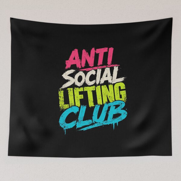 Item preview, Anti Social Lifting Club Gym Workout Lifter Fitness designed and sold by SkeletonsDanger.