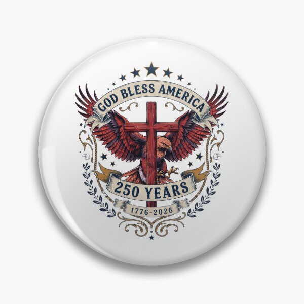 Item preview, God Bless America Eagle Cross 250 Years 1776-2026 Patriotic Semiquincentennial V6  designed and sold by DarylWelsh2024.