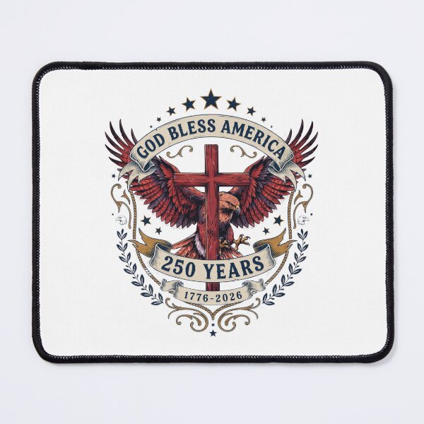 Item preview, God Bless America Eagle Cross 250 Years 1776-2026 Patriotic Semiquincentennial V6 designed and sold by DarylWelsh2024.
