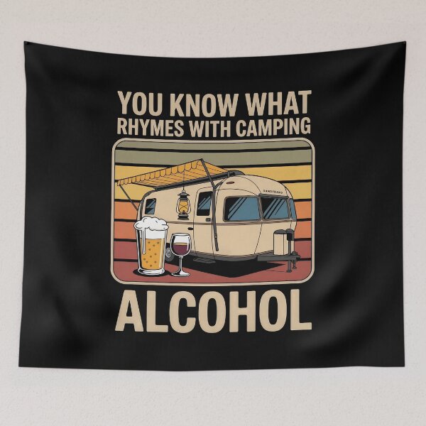 Item preview, Camping Rhymes With Alcohol RV Sunset designed and sold by PaulaWo.