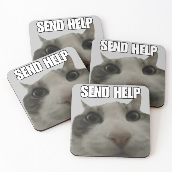 Item preview, Cat Meme 'SEND HELP' designed and sold by Late Theory.