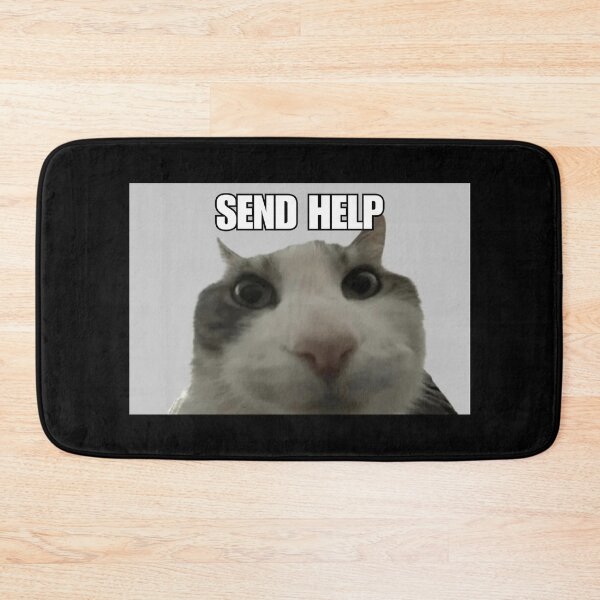 Item preview, Cat Meme 'SEND HELP' designed and sold by Late Theory.