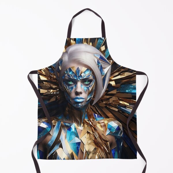 Item preview, Crystalline Queen - Ethereal Sci-Fi Portrait designed and sold by ToxicInkArt.
