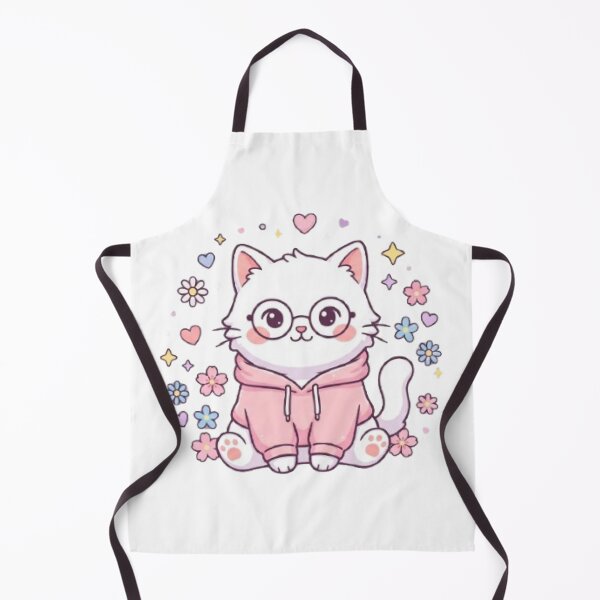 Item preview, Cute Fluffy White Cat in Pink Hoodie | Kawaii Cat Lover T-Shirt | Pastel Aesthetic Kitty designed and sold by Faisal Shah.