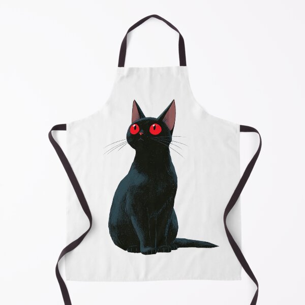 Item preview, Mystical Black Cat with Red Eyes Dark Fantasy Art designed and sold by Hoodybaba.