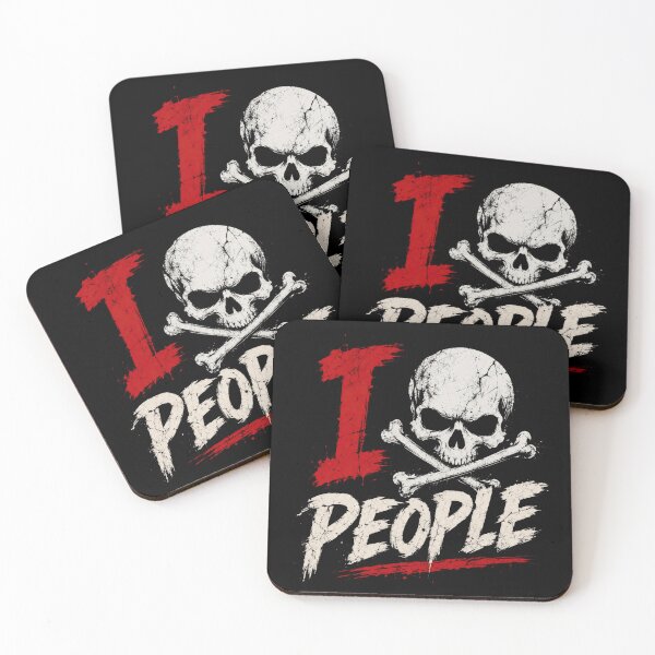 Item preview, I People Misanthrope Dark Humor Anti Social Introvert designed and sold by SkeletonsDanger.