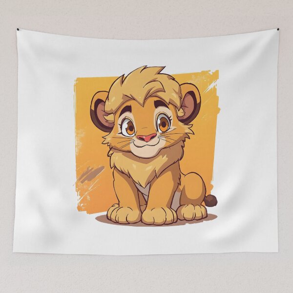 Item preview, Cute Kawaii Lion Cub Sticker | Adorable Cartoon Baby Lion Illustration designed and sold by dreamz-world.