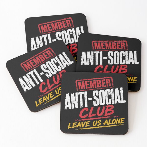 Item preview, Member Anti-Social Club Leave Us Alone Introvert Solitude Loner Personality designed and sold by SkeletonsDanger.