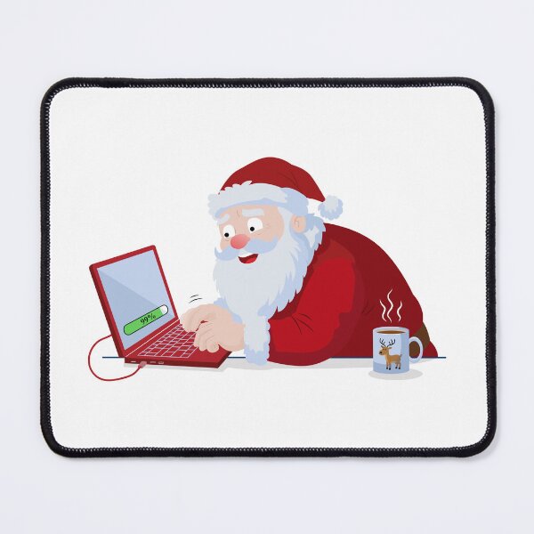Item preview, Santa Claus with Laptop - Modern Christmas Tech Design designed and sold by YourHue.