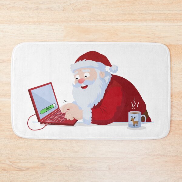 Item preview, Santa Claus with Laptop - Modern Christmas Tech Design designed and sold by YourHue.