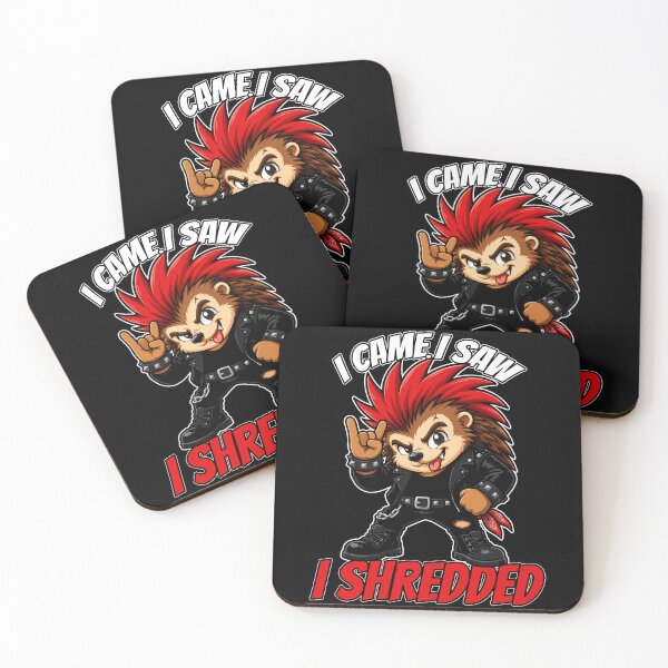 Item preview, I Came I Saw I Shredded Punk Hedgehog Mascot designed and sold by Karma Design.