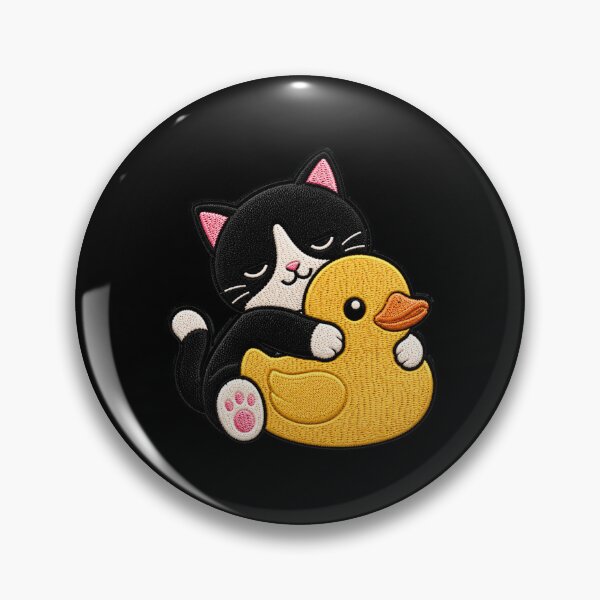 Item preview, Cat Hugging Giant Rubber Duck designed and sold by ColorSplash123.