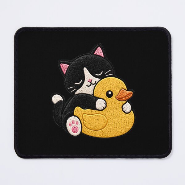 Item preview, Cat Hugging Giant Rubber Duck designed and sold by ColorSplash123.
