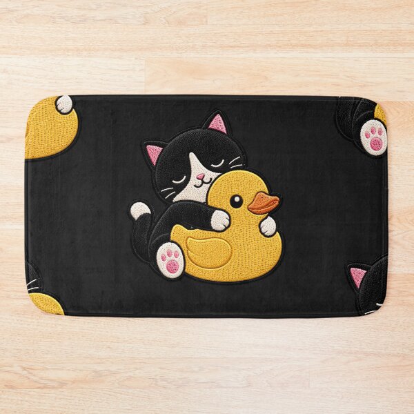 Item preview, Cat Hugging Giant Rubber Duck designed and sold by ColorSplash123.
