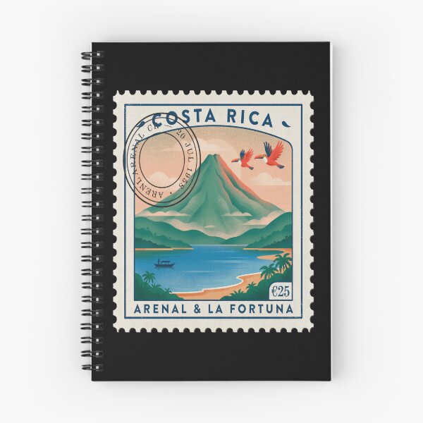 Item preview, Arenal Volcano Costa Rica Postage Stamp Travel Sticker designed and sold by stickercuffs.