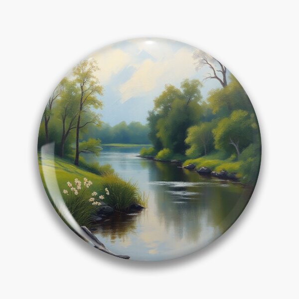 Item preview, A river in the style of Constable. designed and sold by oldMastersofart.
