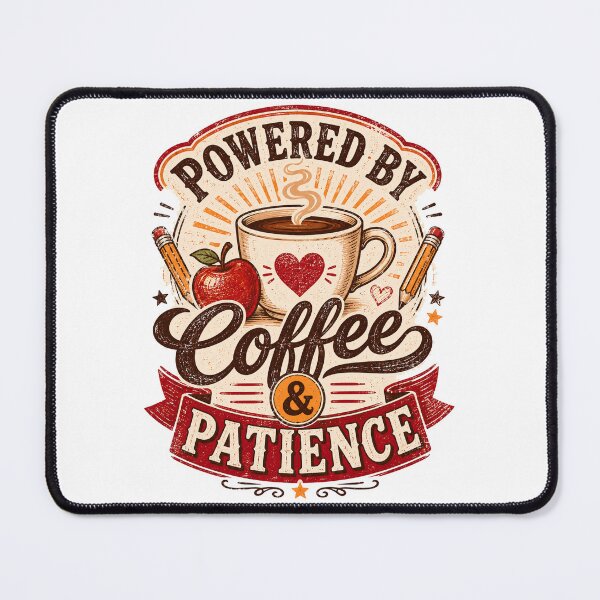 Item preview, Powered By Coffee And Patience designed and sold by Beberoni Universe.