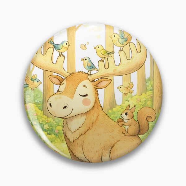 Item preview, Peaceful Forest Moose | Woodland Friends Storybook Art designed and sold by Clothes With Smiling Animals Walt Gral.