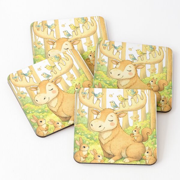 Item preview, Peaceful Forest Moose | Woodland Friends Storybook Art designed and sold by Clothes With Smiling Animals Walt Gral.