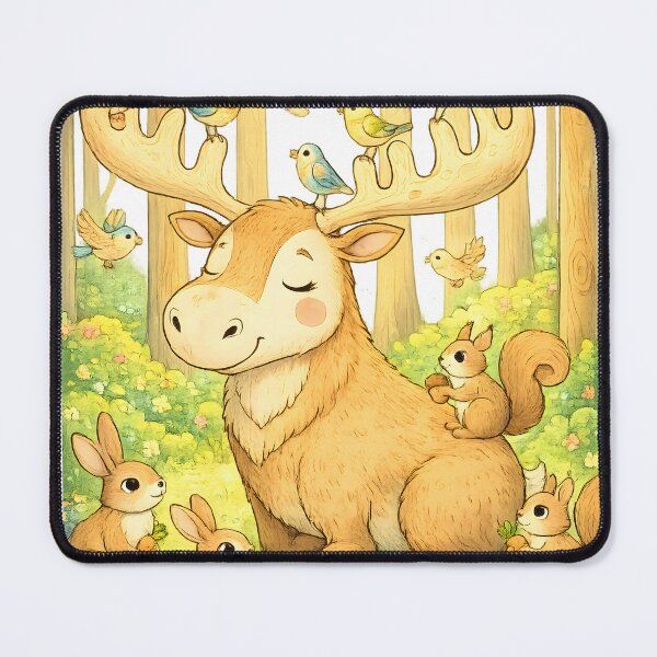 Item preview, Peaceful Forest Moose | Woodland Friends Storybook Art designed and sold by Clothes With Smiling Animals Walt Gral.