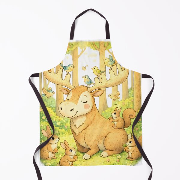 Item preview, Peaceful Forest Moose | Woodland Friends Storybook Art designed and sold by Clothes With Smiling Animals Walt Gral.