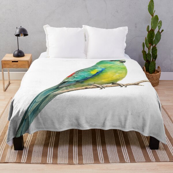 Item preview, Red-Rumped Parrot Watercolour Painting designed and sold by Jaruart.