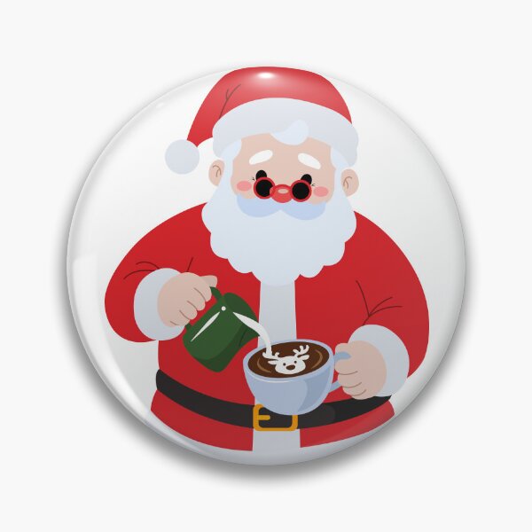 Item preview, Santa Claus Making Latte Art - Christmas Coffee Design designed and sold by YourHue.