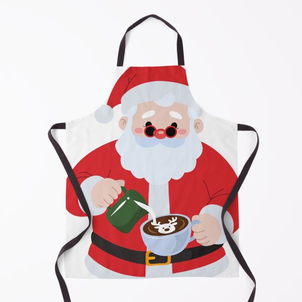 Item preview, Santa Claus Making Latte Art - Christmas Coffee Design designed and sold by YourHue.