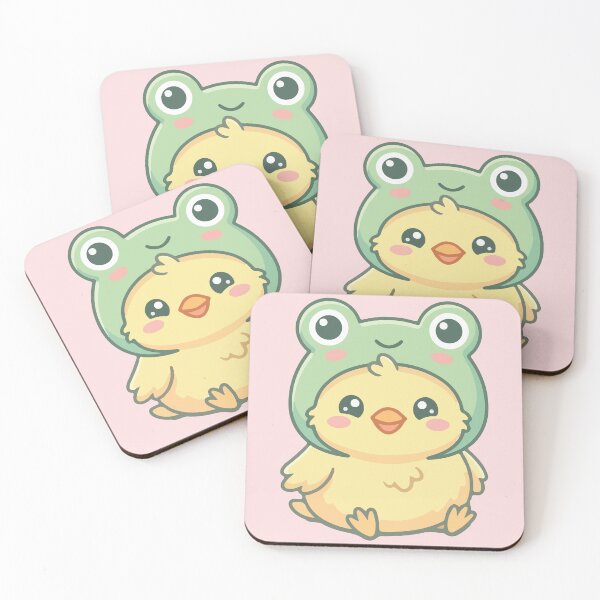 Item preview, Cute Kawaii Chick in Frog Hat designed and sold by BrownHorse90s.