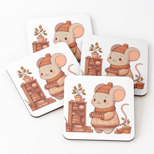 Item preview, Cozy Mouse Decorating Tiny Bookshelf | Cottagecore Kawaii Animal designed and sold by vigzhifushions.