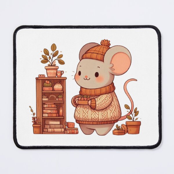 Item preview, Cozy Mouse Decorating Tiny Bookshelf | Cottagecore Kawaii Animal designed and sold by vigzhifushions.