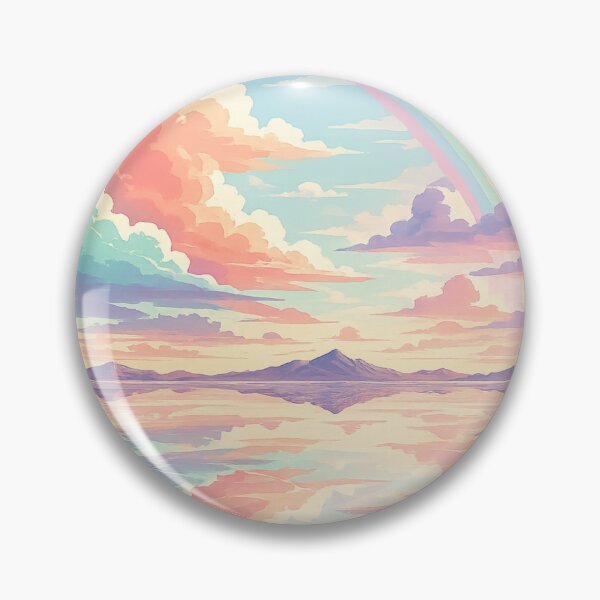Item preview, Pastel Rainbow Sky Mountain Landscape - Dreamy Fantasy designed and sold by irfanshikh.