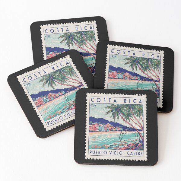 Item preview, Puerto Viejo Costa Rica Caribbean Postage Stamp Sticker designed and sold by stickercuffs.