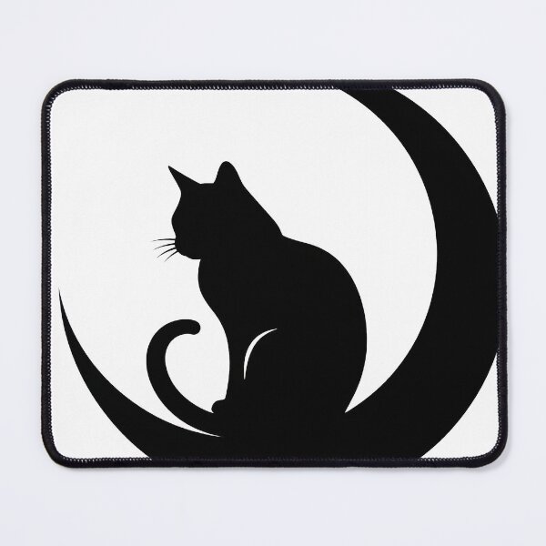 Item preview, Black Cat Sitting on Crescent Moon designed and sold by Hoodybaba.