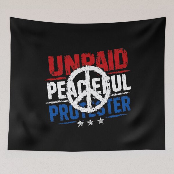 Item preview, Unpaid Peaceful Protester Peace Activist Civil Rights Advocate designed and sold by SkeletonsDanger.