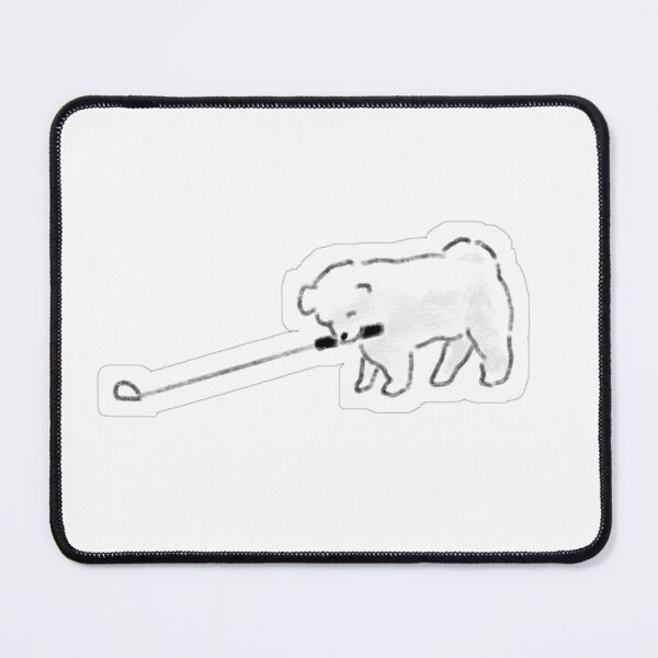 Item preview, Cute White Dog Holding Golf Club designed and sold by raun.draw.