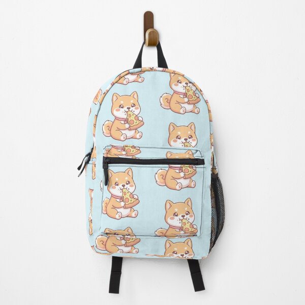 Item preview, Cute Kawaii Shiba Inu Dog Eating Pizza designed and sold by BrownHorse90s.